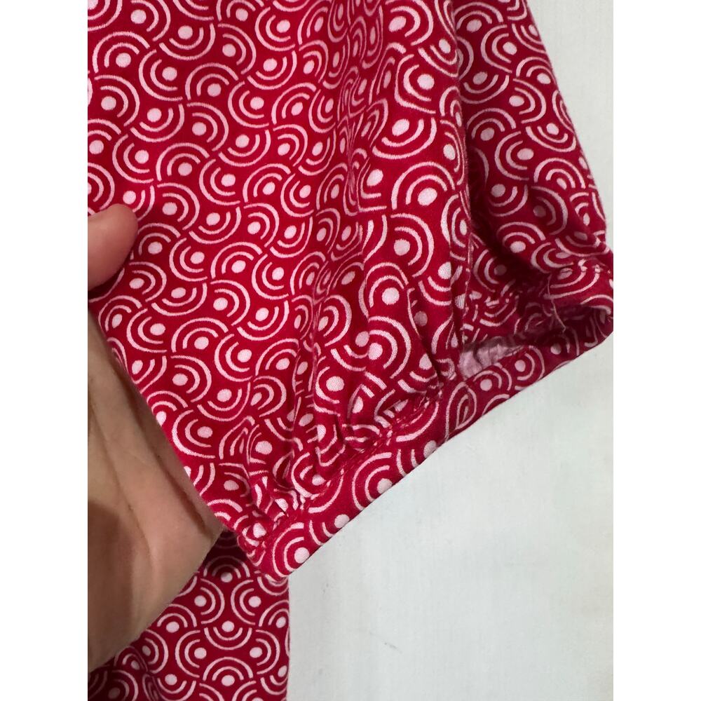 LAL “Live a Little” retro red & white patterned swing cropped jacket blazer Med - Picture 5 of 7